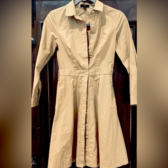 J. Crew Dresses & Skirts - J. Crew Cotton Poplin Shirt Dress Khaki Size 0 (No Belt)